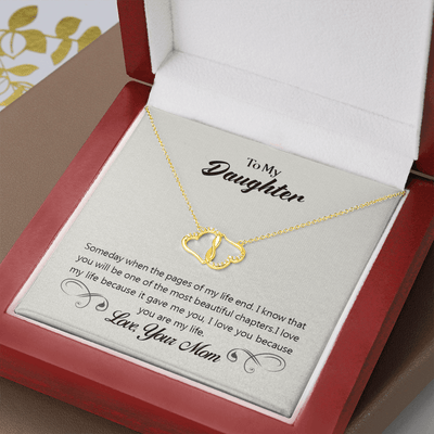 Mom To Daughter Someday Eternal Love 10K Solid Gold Heart Necklace Gift Set Diamonds Everlasting Love Luxury Box Gift From Him
