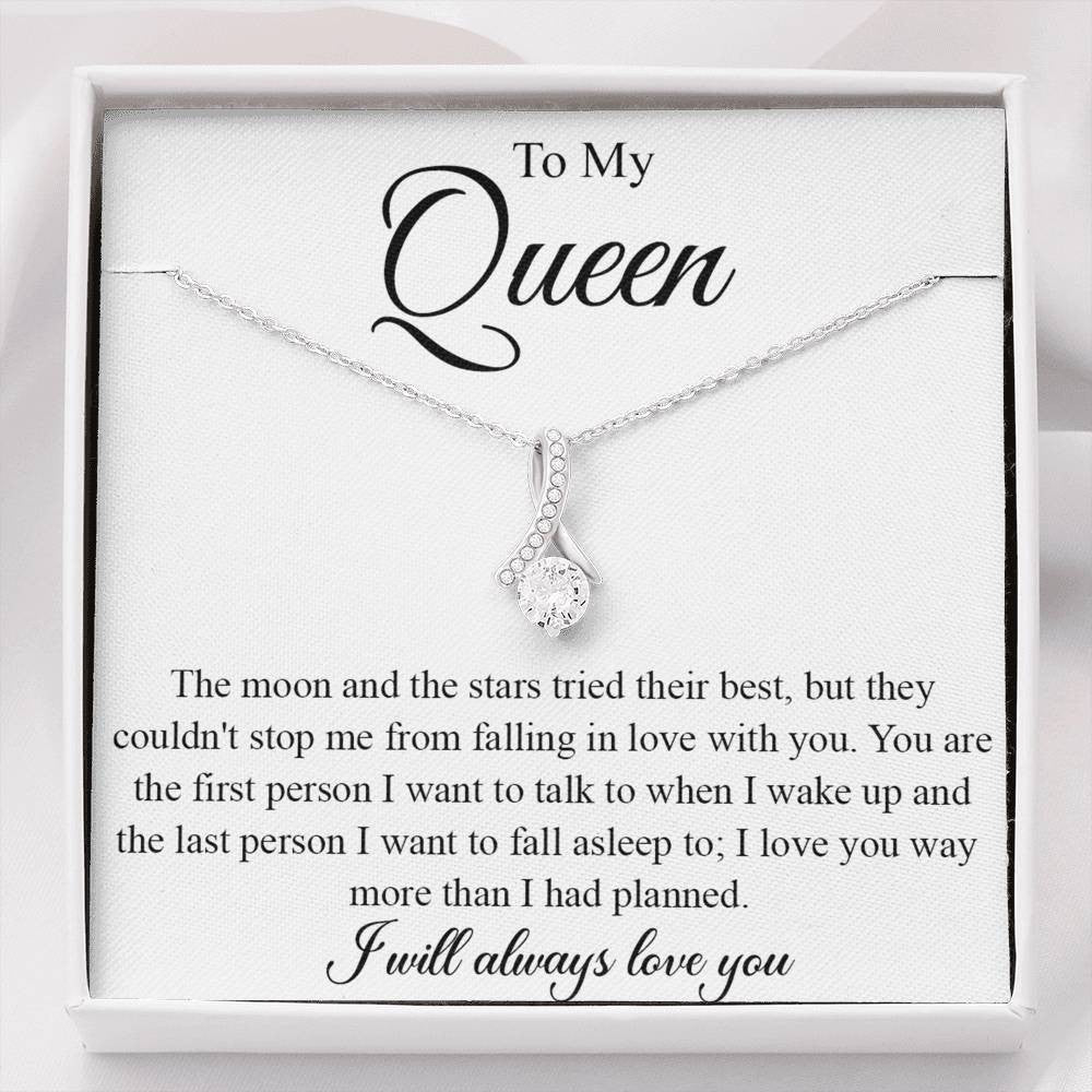 My Queen, moon and stars - Gift For Her - Alluring Beauty Necklace