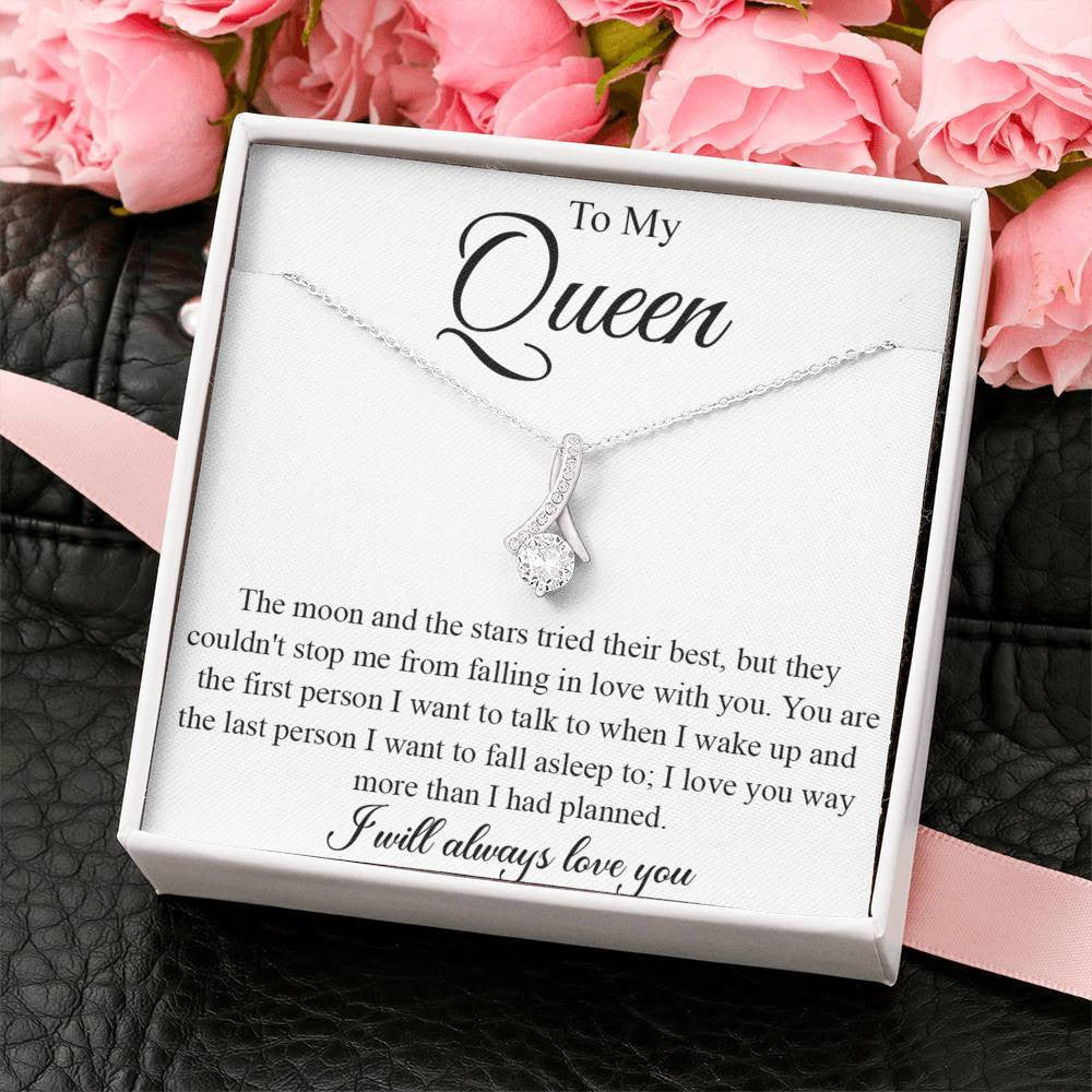 My Queen, moon and stars - Gift For Her - Alluring Beauty Necklace