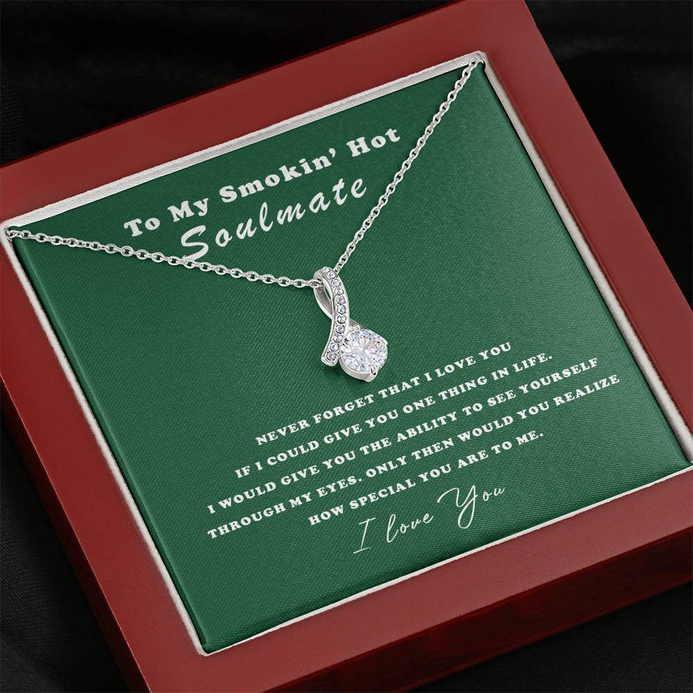 To my girlfriend - My Soulmate, I Love you - Alluring Beauty Necklace Gift For Her