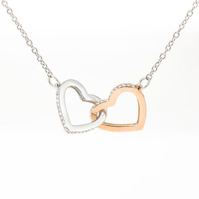 To My Daughter - Precious Daughter, You will always be my little girl - Interlocking Hearts Necklace Gift To Daughter