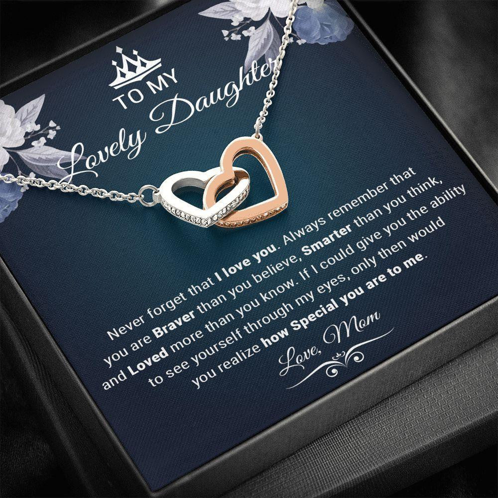 Interlocking Hearts Necklace, Gift for Daughter, How Special You Are To Me