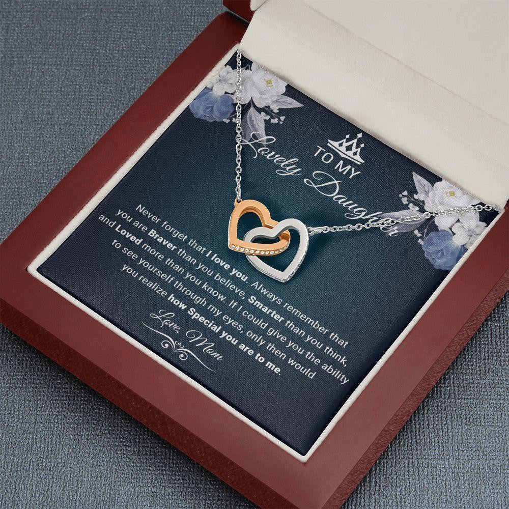 Interlocking Hearts Necklace, Gift for Daughter, How Special You Are To Me
