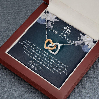 Interlocking Hearts Necklace, Gift for Daughter, How Special You Are To Me