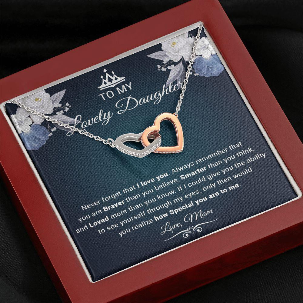 Interlocking Hearts Necklace, Gift for Daughter, How Special You Are To Me