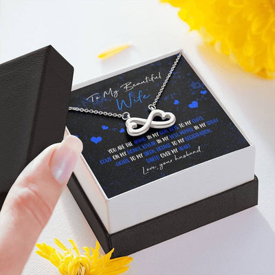 To My Beautiful Wife - Police Wife - Gift Ideas For Wife Birthday - Infinity Hearts Necklace Gift For Her