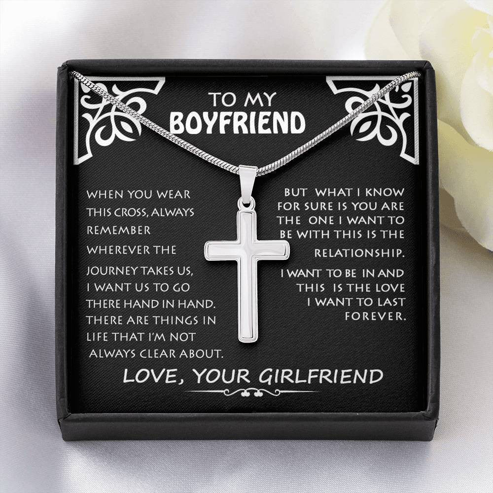 My Boyfriend, Love You - Necklace Artisan Cross Necklace