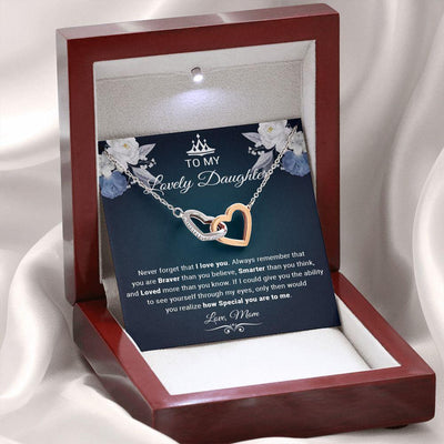 Interlocking Hearts Necklace, Gift for Daughter, How Special You Are To Me