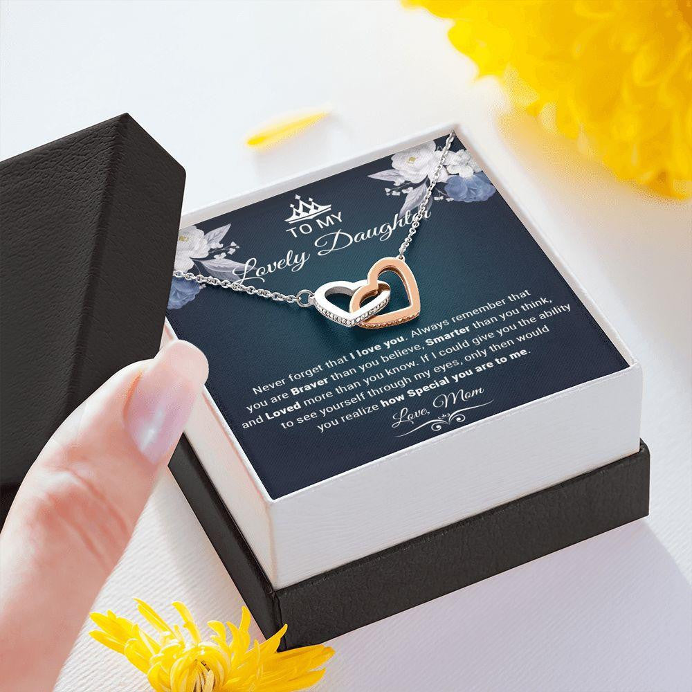 Interlocking Hearts Necklace, Gift for Daughter, How Special You Are To Me