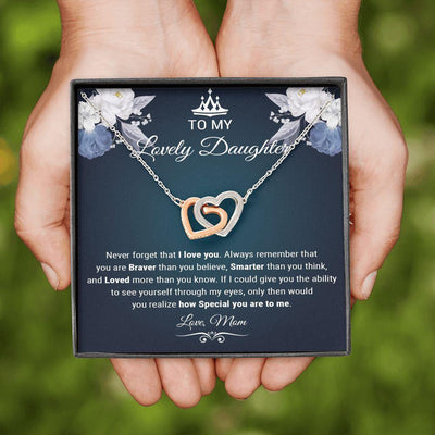Interlocking Hearts Necklace, Gift for Daughter, How Special You Are To Me