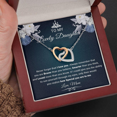 Interlocking Hearts Necklace, Gift for Daughter, How Special You Are To Me