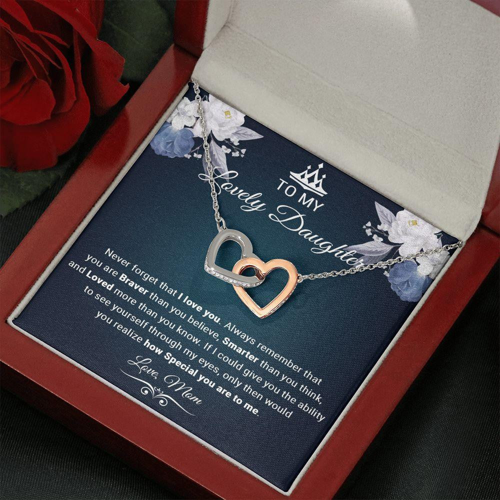 Interlocking Hearts Necklace, Gift for Daughter, How Special You Are To Me