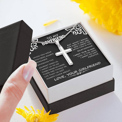 My Boyfriend, Love You - Necklace Artisan Cross Necklace