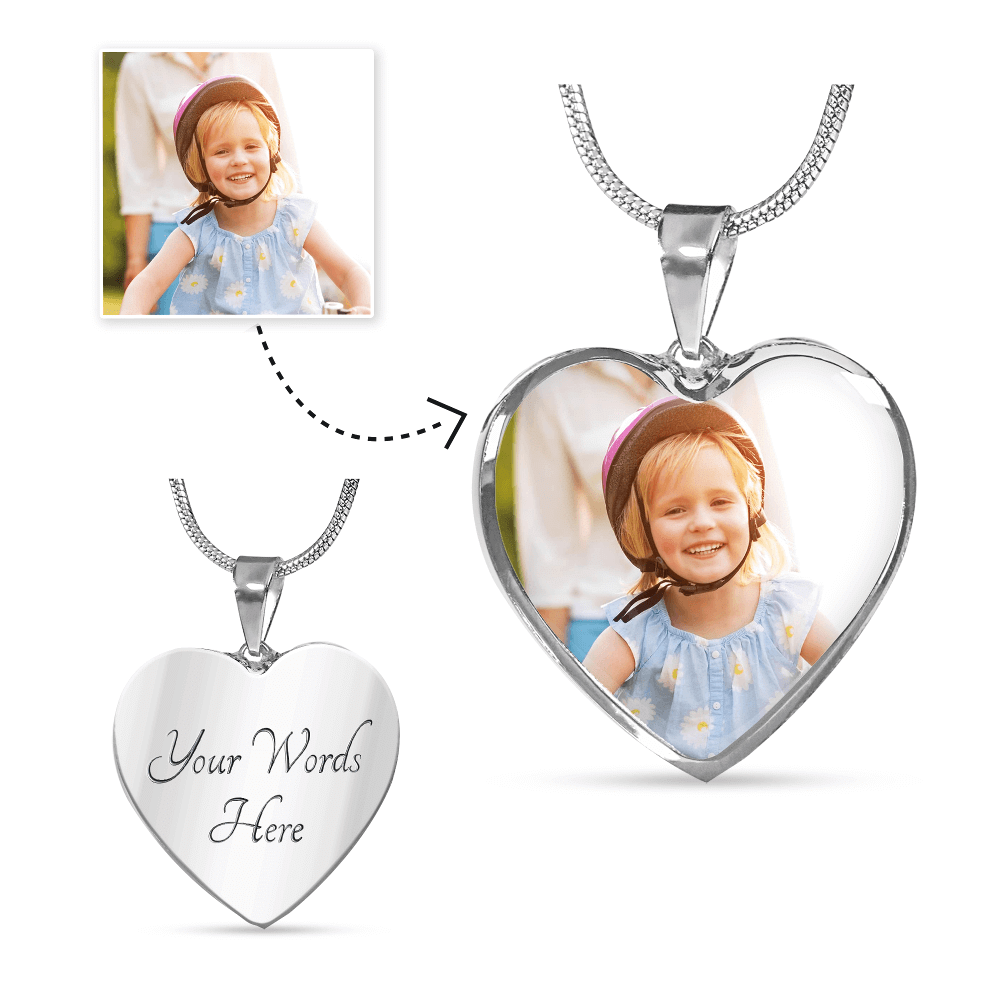Personalized Upload Heart Pendant Necklace