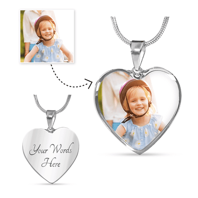 Personalized Upload Heart Pendant Necklace