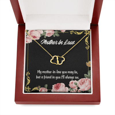 To My Mother-In-Law Mother-In-Law And Friend Eternal Love 10K Solid Gold Heart Necklace Gift Set Diamonds Everlasting Love Luxury Box Gift From Him