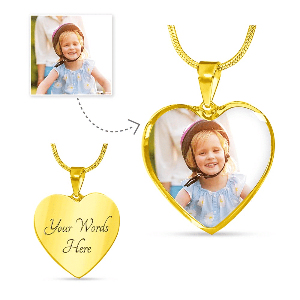 Personalized Upload Heart Pendant Necklace