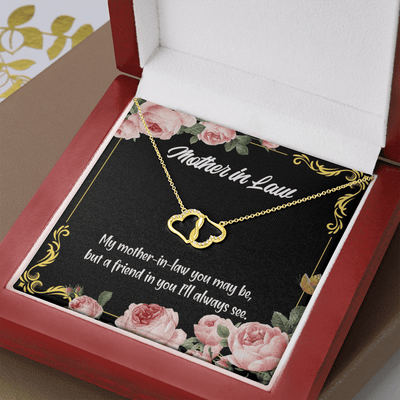 To My Mother-In-Law Mother-In-Law And Friend Eternal Love 10K Solid Gold Heart Necklace Gift Set Diamonds Everlasting Love Luxury Box Gift From Him