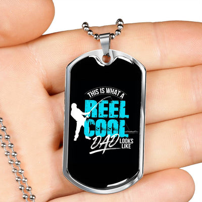 Dad Gift For Father Day - Reel Cool - Dog Tag Necklace