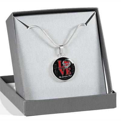 Love Grandpa My Guardian Angel - Circle Pendant Necklace