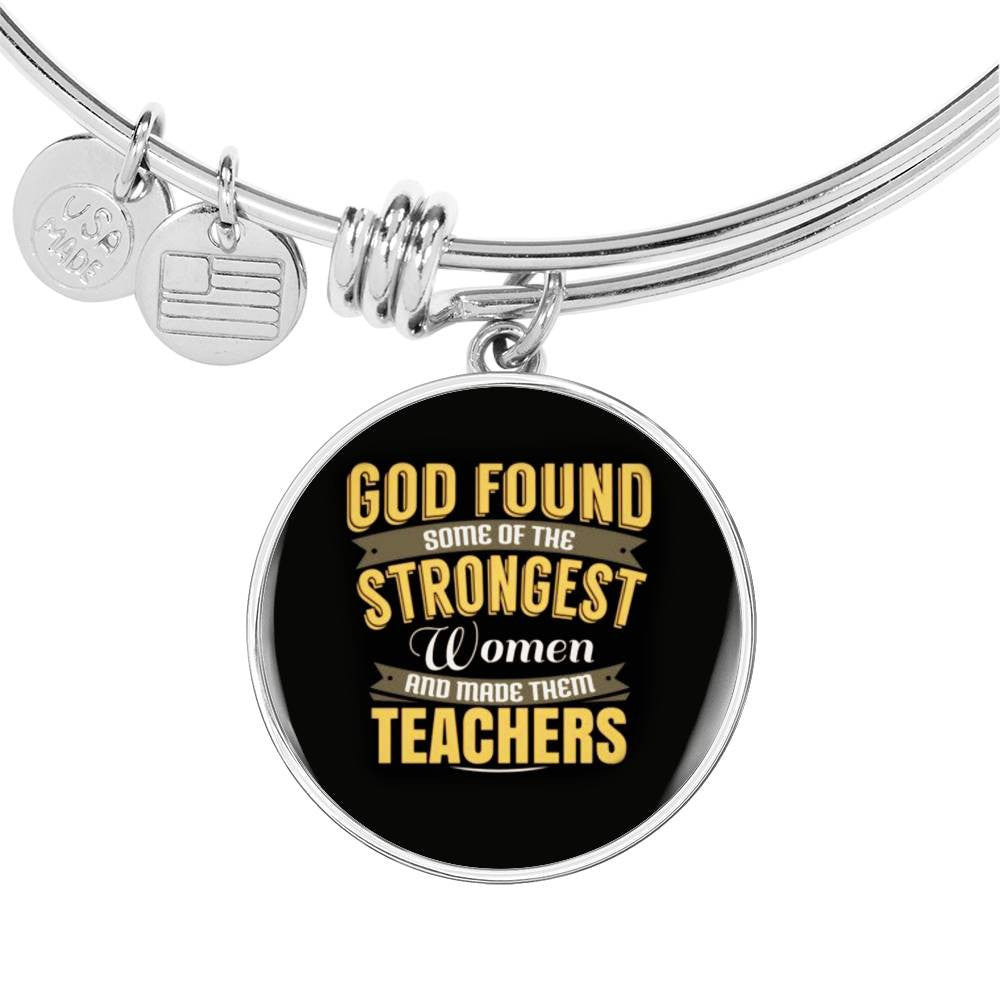 Meanful Gift Teacher Bracelet - Luxury Circle Bangle Bracelet Gift Idea