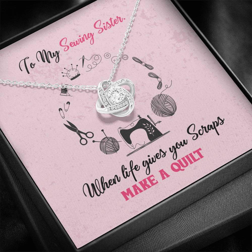 Sewing Sisters - Love Knot Necklace Luxury Birthday Gift For Her