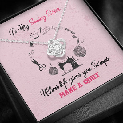 Sewing Sisters - Love Knot Necklace Luxury Birthday Gift For Her