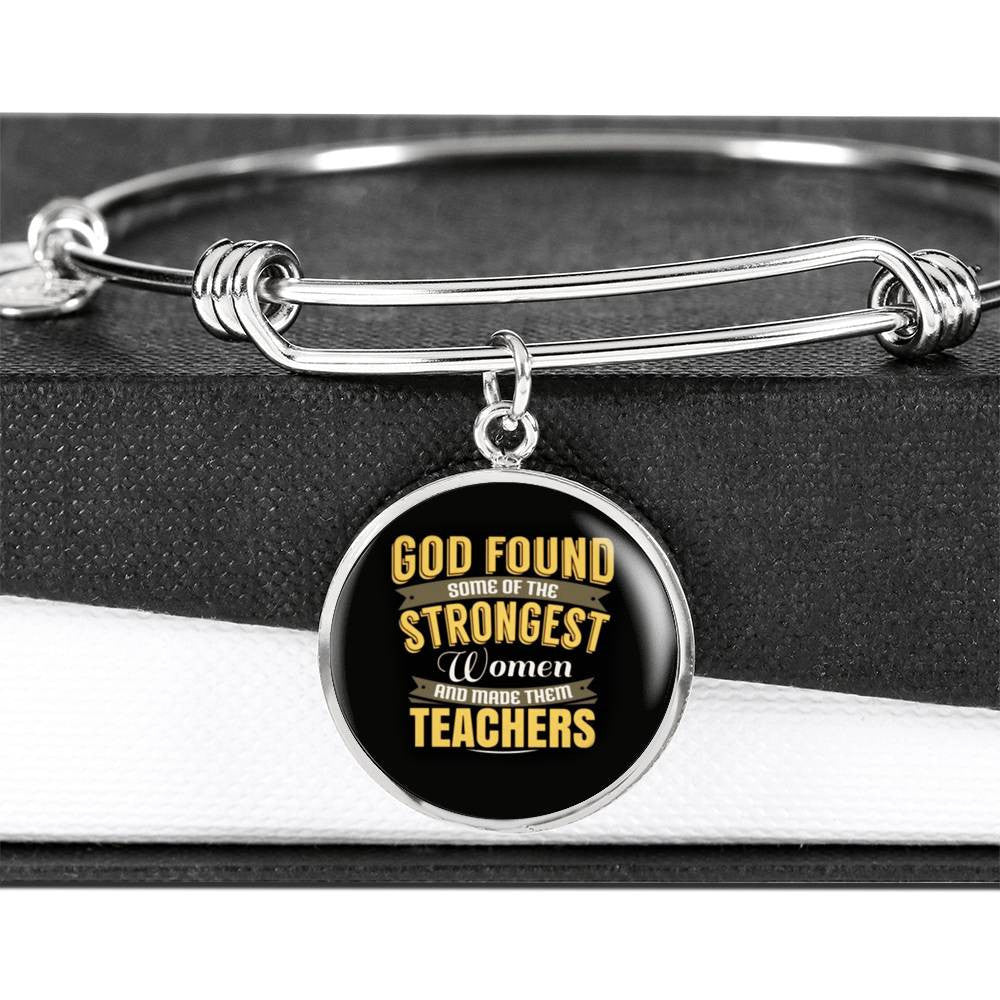 Meanful Gift Teacher Bracelet - Luxury Circle Bangle Bracelet Gift Idea