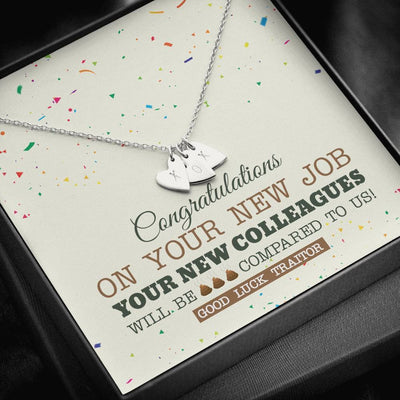 New Co-Worker Congrla - Jewel Gift For Friend - Sweetest Hearts Necklace Gift For Her