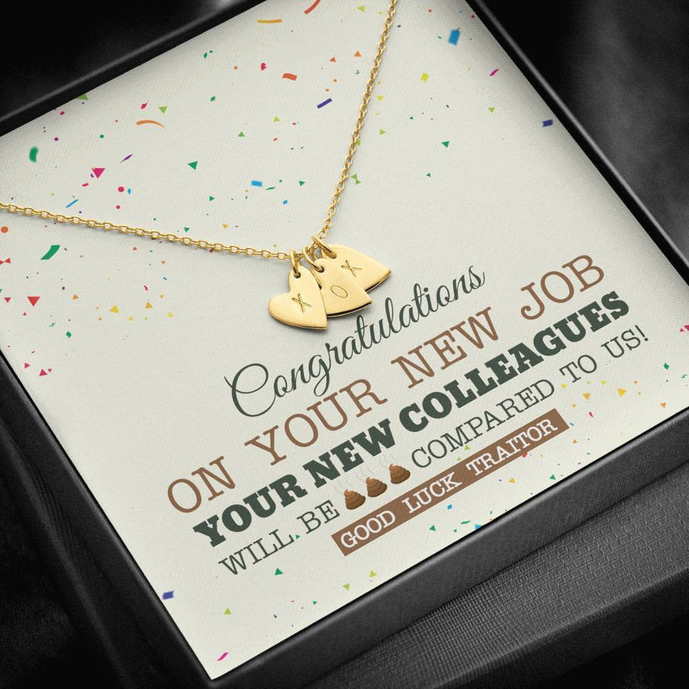 New Co-Worker Congrla - Jewel Gift For Friend - Sweetest Hearts Necklace Gift For Her