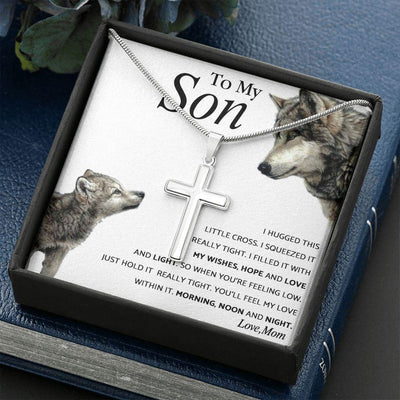 Cross Necklace, Gift For Son, You'll Feel My Love