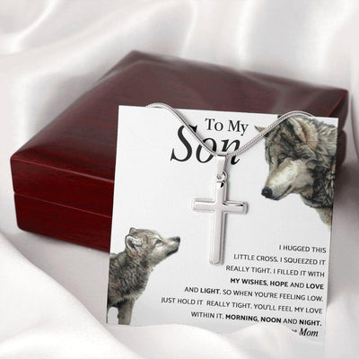 Cross Necklace, Gift For Son, You'll Feel My Love