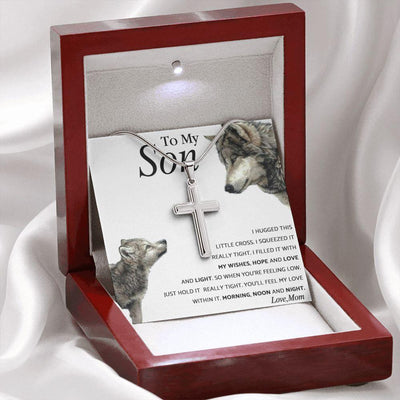 Cross Necklace, Gift For Son, You'll Feel My Love