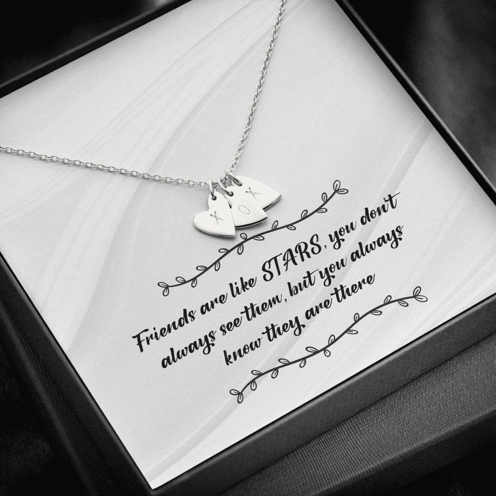 Gift For Bestie - Star Friends - Sweetest Hearts Necklace Gift For Her Birthday
