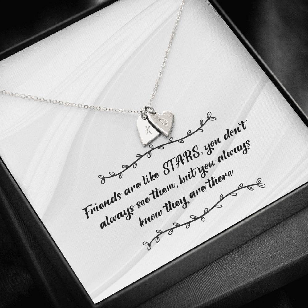 Gift For Bestie - Star Friends - Sweetest Hearts Necklace Gift For Her Birthday