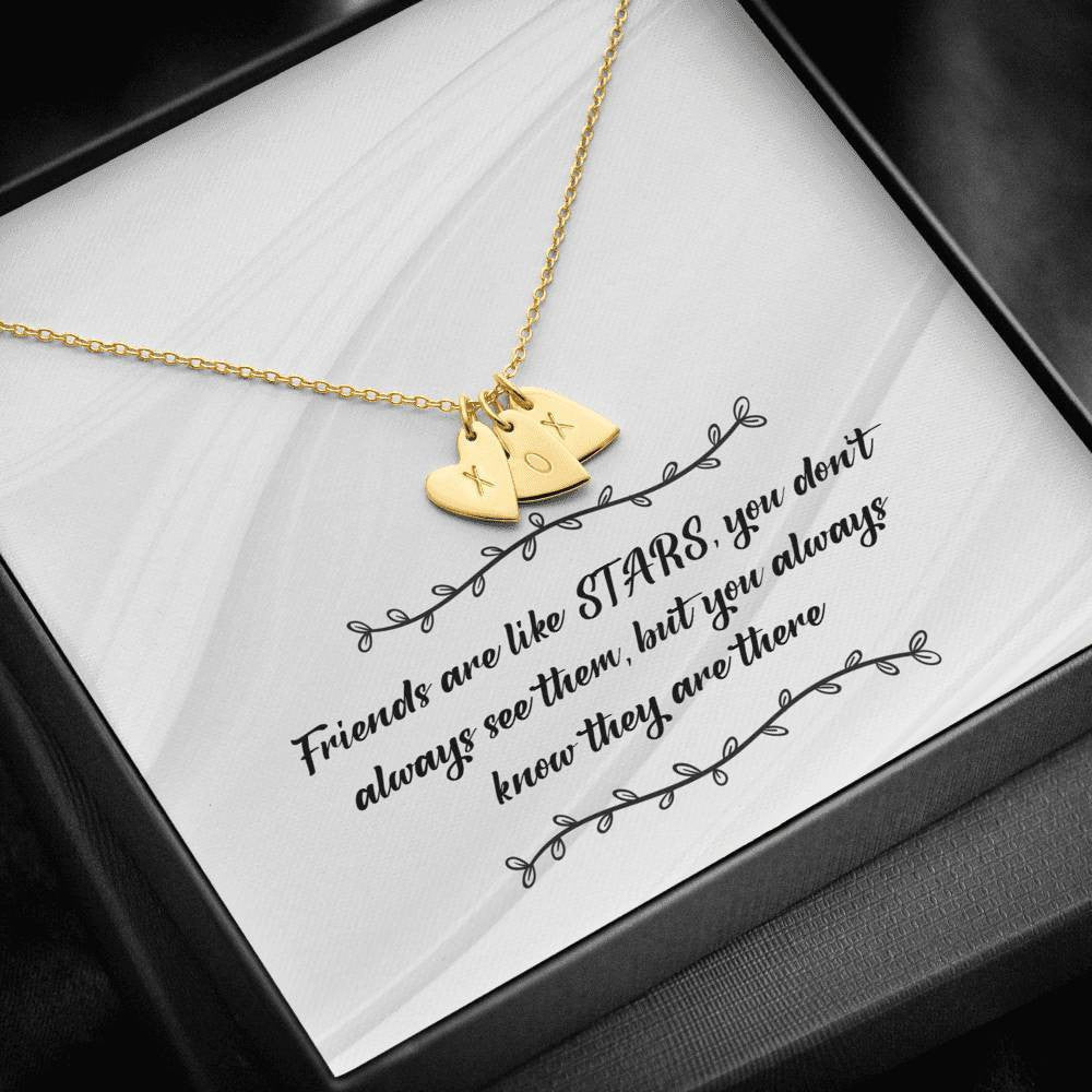 Gift For Bestie - Star Friends - Sweetest Hearts Necklace Gift For Her Birthday