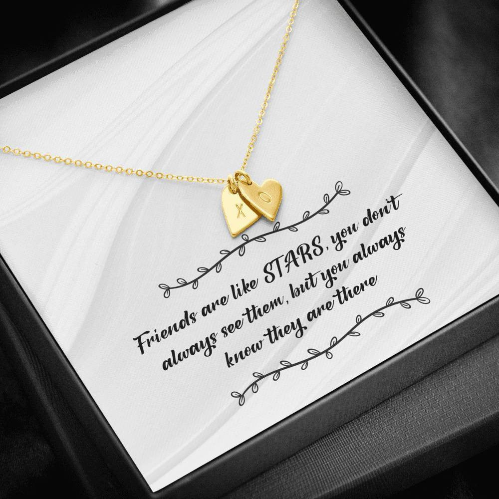 Gift For Bestie - Star Friends - Sweetest Hearts Necklace Gift For Her Birthday