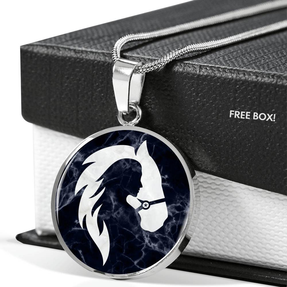 "Horse Girl" Luxury Pendant - Luxury Circle Pendant Necklace Perfect Gift Idea For Her/Him