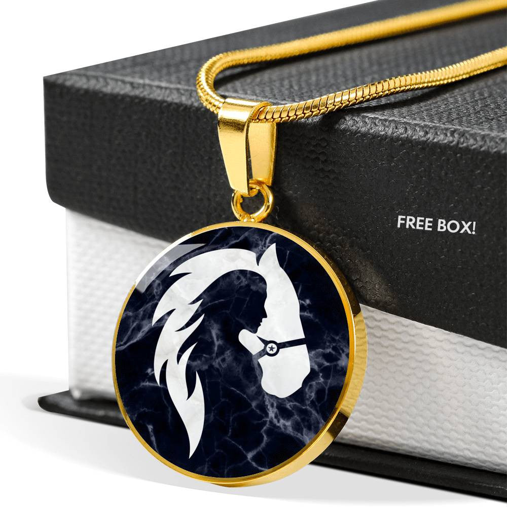 "Horse Girl" Luxury Pendant - Luxury Circle Pendant Necklace Perfect Gift Idea For Her/Him