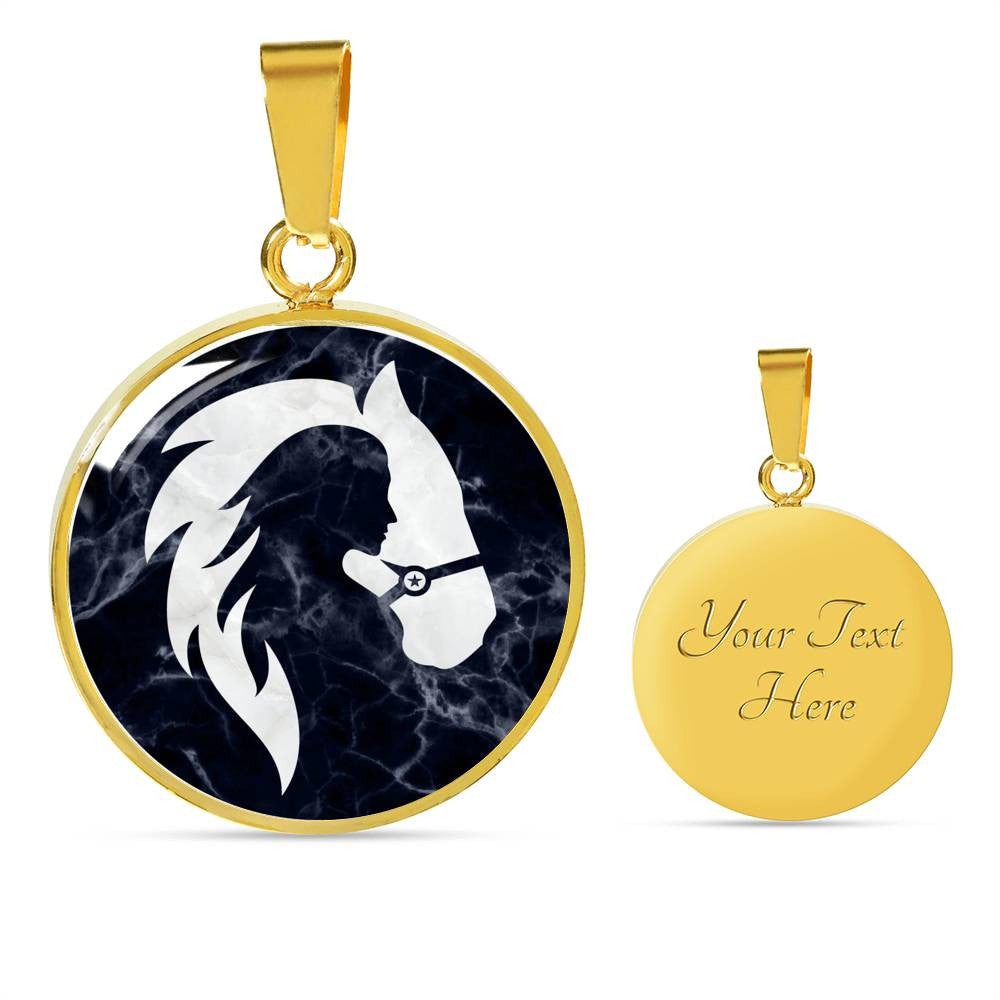 "Horse Girl" Luxury Pendant - Luxury Circle Pendant Necklace Perfect Gift Idea For Her/Him
