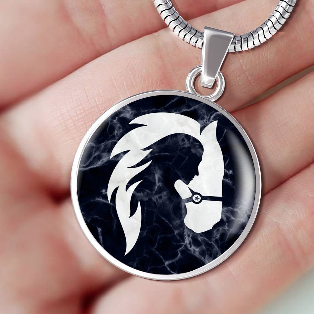 "Horse Girl" Luxury Pendant - Luxury Circle Pendant Necklace Perfect Gift Idea For Her/Him