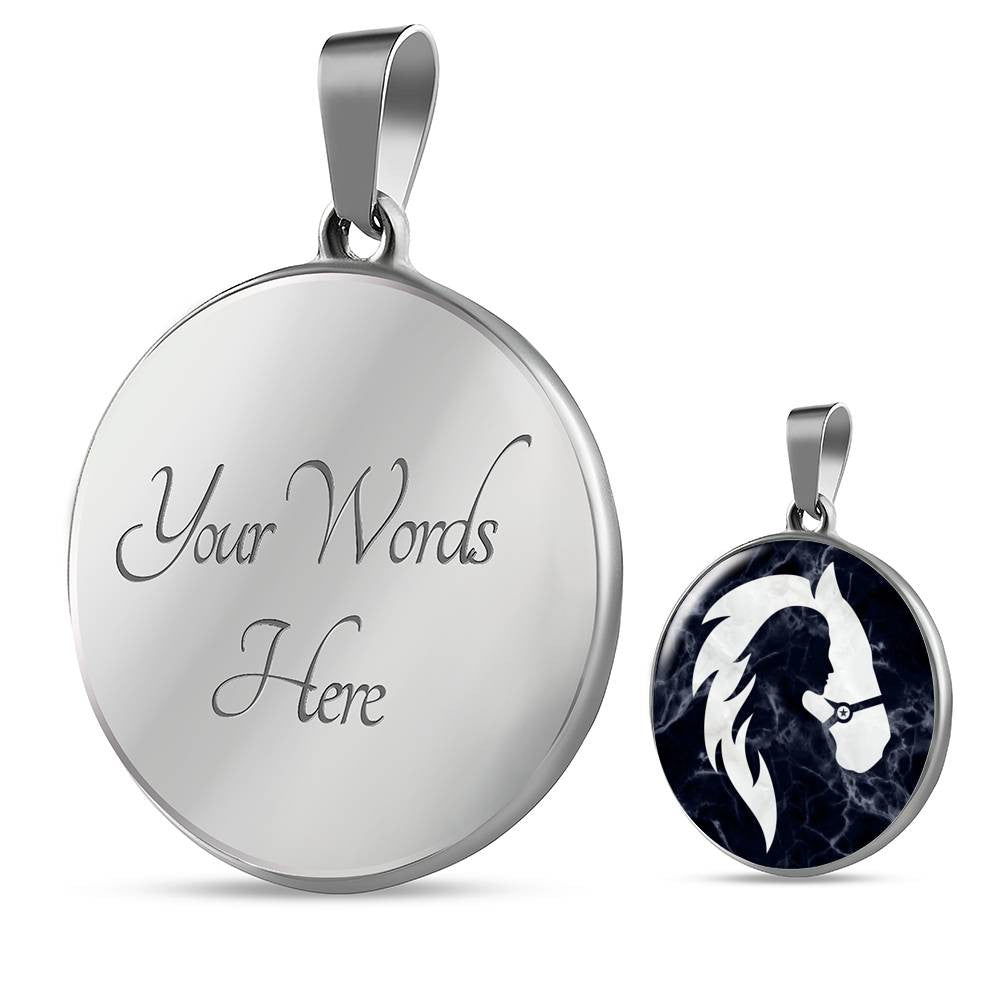"Horse Girl" Luxury Pendant - Luxury Circle Pendant Necklace Perfect Gift Idea For Her/Him