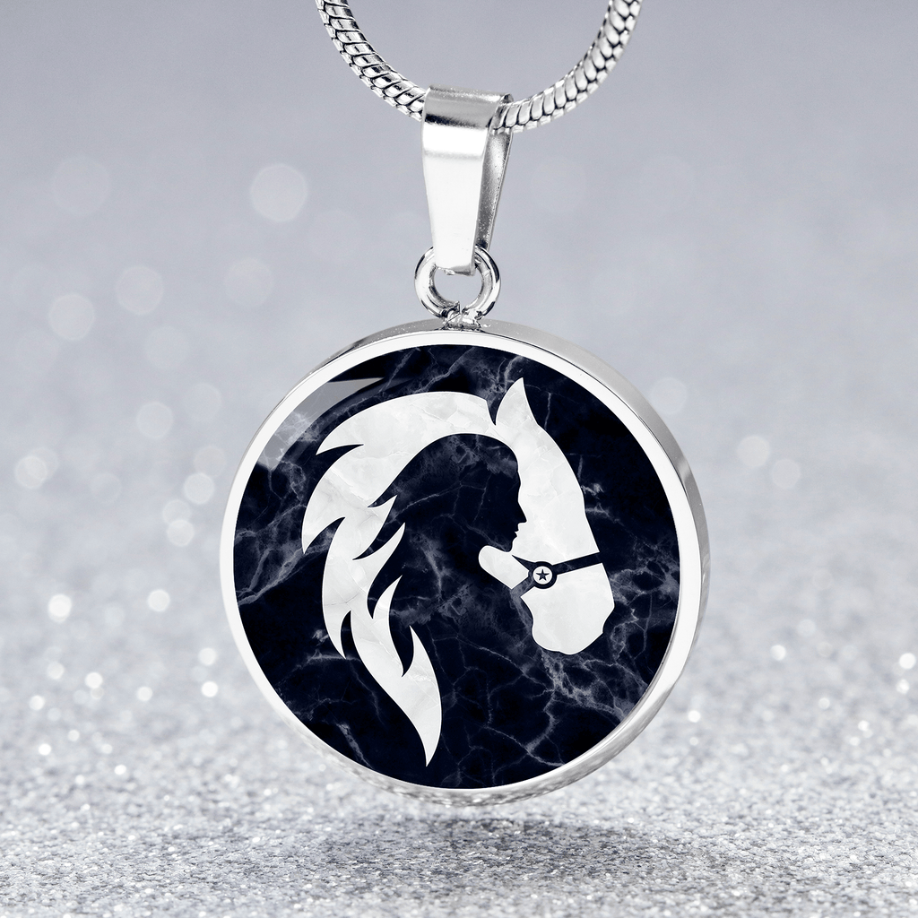 "Horse Girl" Luxury Pendant - Luxury Circle Pendant Necklace Perfect Gift Idea For Her/Him