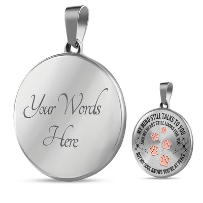 Pet Paws Steps To Heaven Memorial Necklace - Luxury Circle Pendant Necklace Perfect Gift Idea For Her/Him