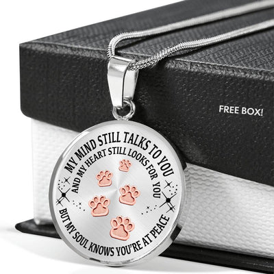 Pet Paws Steps To Heaven Memorial Necklace - Luxury Circle Pendant Necklace Perfect Gift Idea For Her/Him