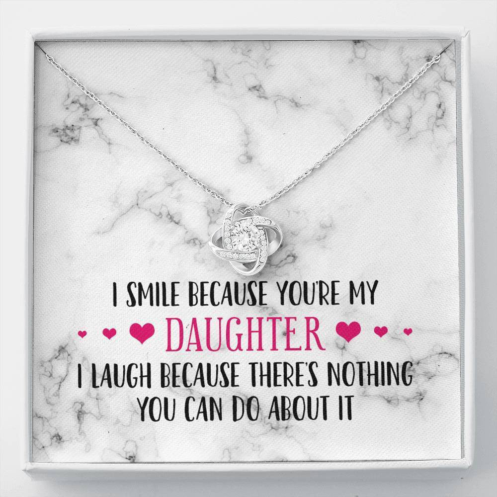 Smile Daughter - Love Knot Necklace Luxury Birthday Gift For Her