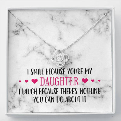 Smile Daughter - Love Knot Necklace Luxury Birthday Gift For Her