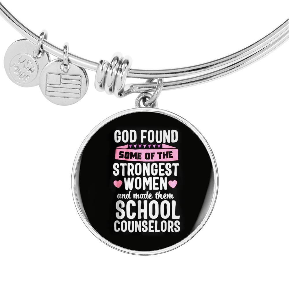Meanful Gift School Counselor Bracelet - Luxury Circle Bangle Bracelet Gift Idea