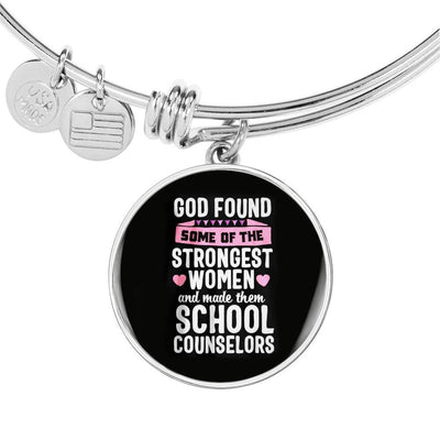 Meanful Gift School Counselor Bracelet - Luxury Circle Bangle Bracelet Gift Idea