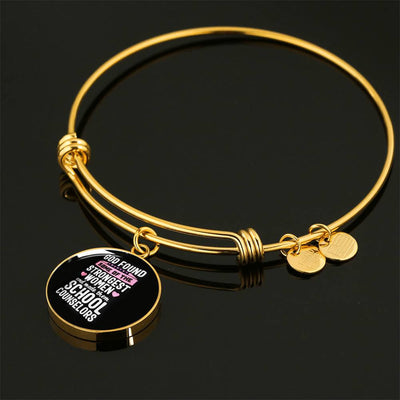 Meanful Gift School Counselor Bracelet - Luxury Circle Bangle Bracelet Gift Idea